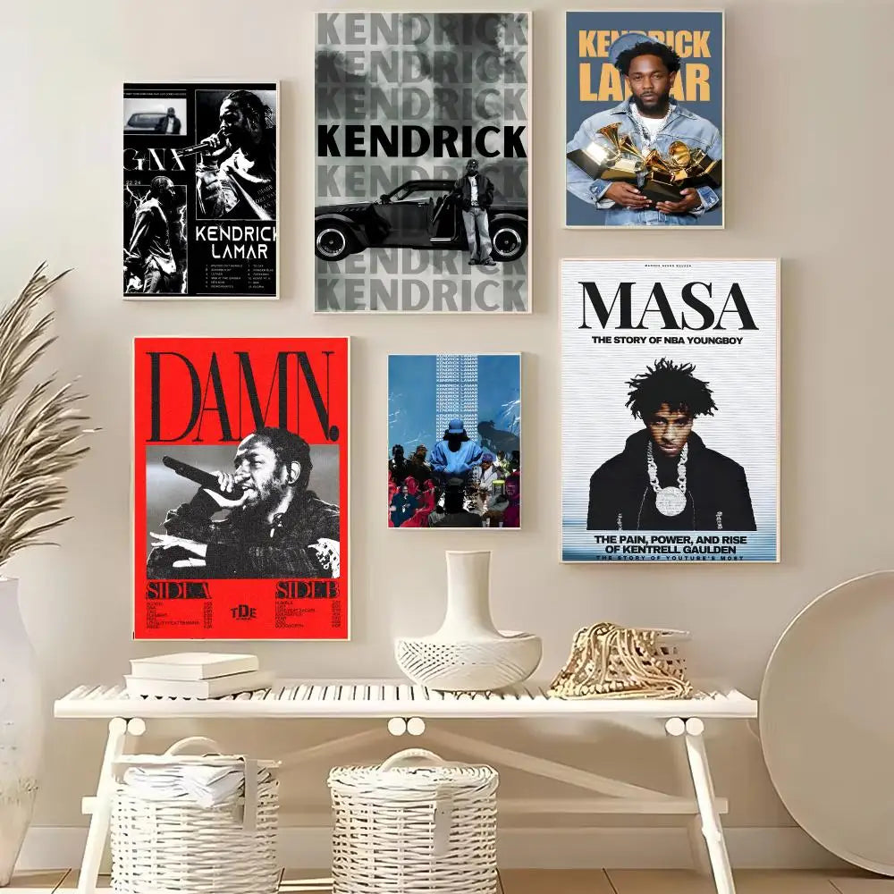 Kendrick Lamar HD Poster – Self-Adhesive Waterproof Wall Art Wall Art Poster Axl