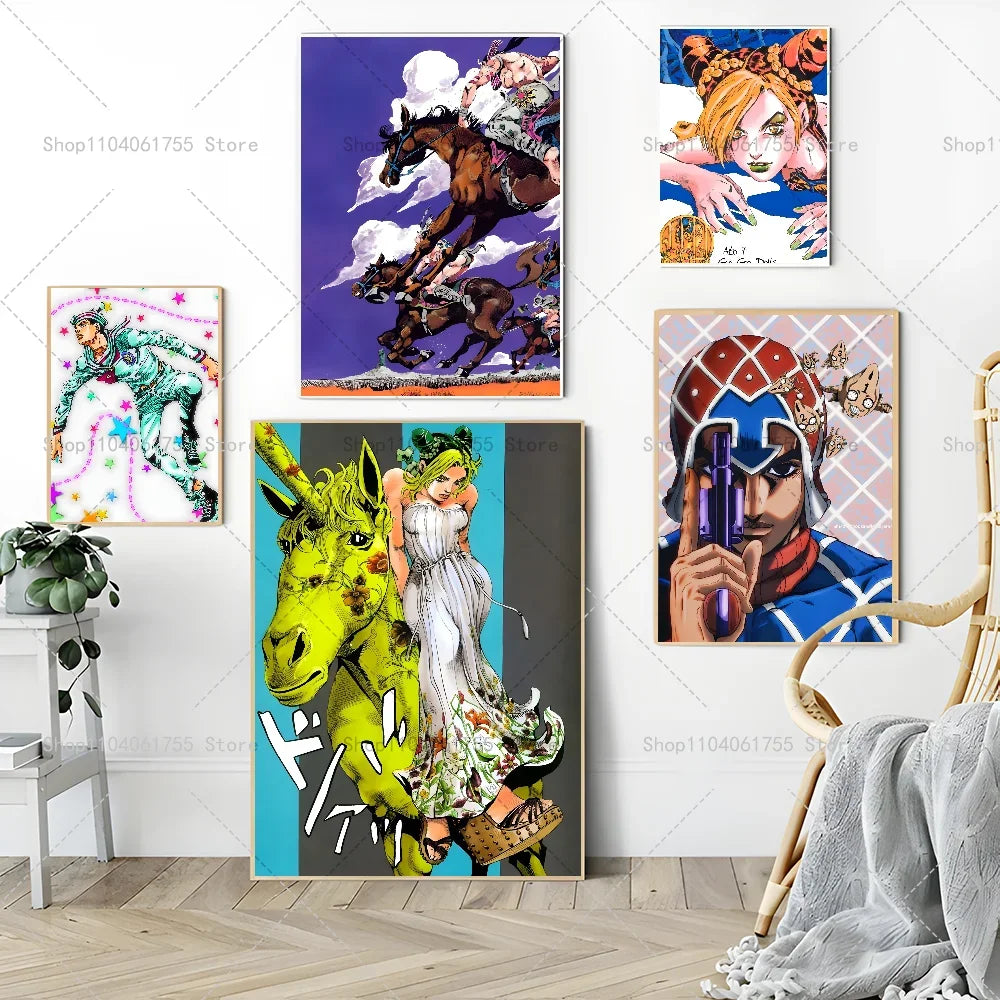 JoJo's Bizarre Adventure Anime Poster – Waterproof Wall Art Anime Wall Poster Axl