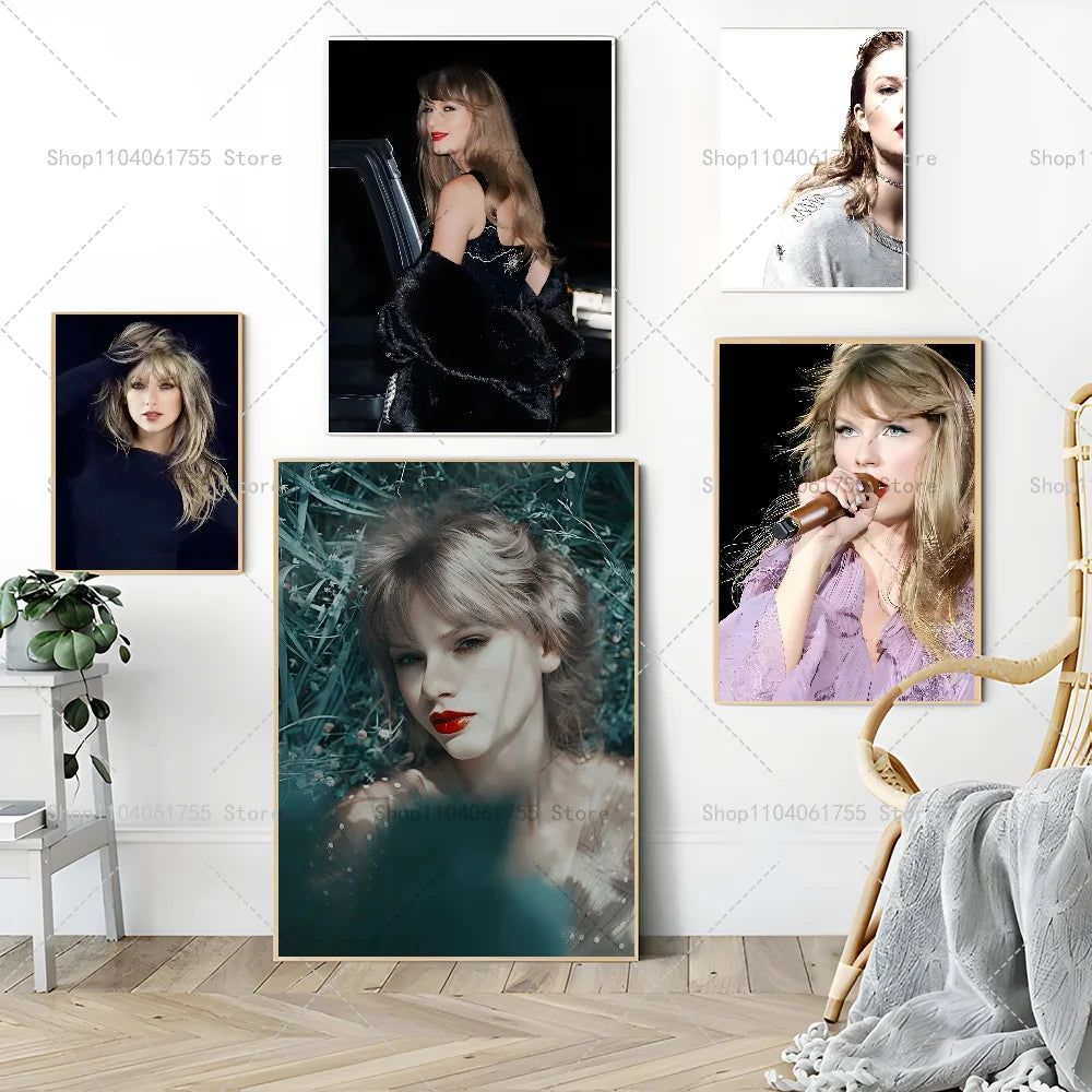 Singer T-Taylors Wall Poster – Self-Adhesive Waterproof Sticker Wall Art Poster Axl