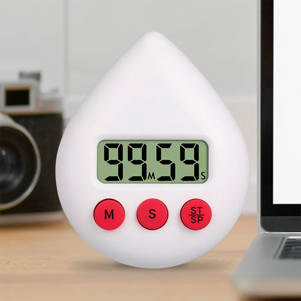 KT THERMO Digital Kitchen Timer – Countdown Clock & Alarm Digital Kitchen Timer Axl White