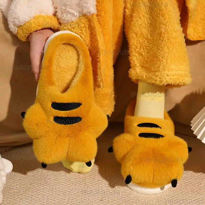 Cartoon Fluffy Plush Slippers – Soft Anti-Slip Indoor Shoes Plush Indoor Slippers Axl