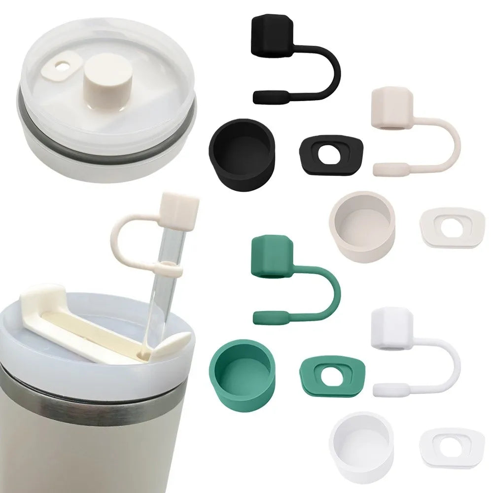 Silicone Straw Caps 3-Pack – 10mm Dustproof Straw Toppers Straw Accessories Axl
