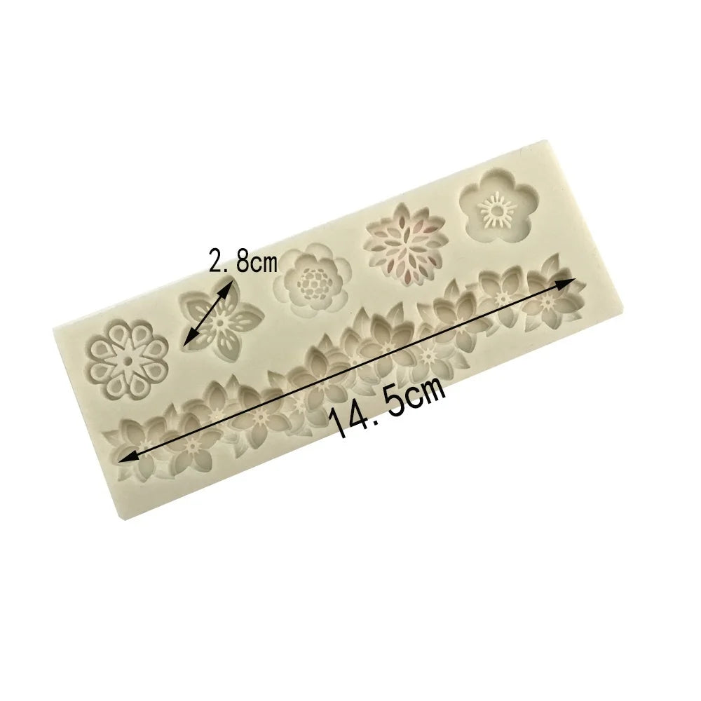Flower Fondant Silicone Mold – DIY Cake & Candy Decoration Fondant Silicone Mold Axl