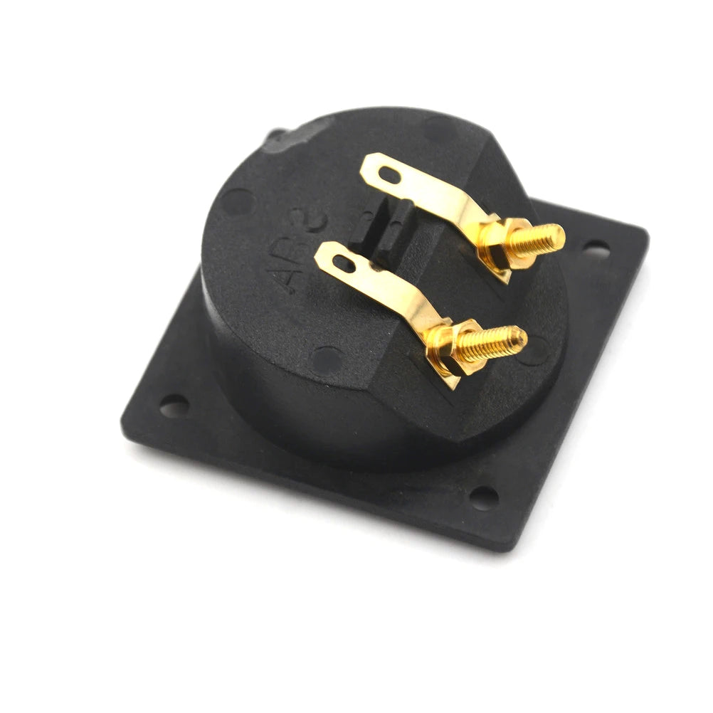 Square Double Binding Post Speaker Terminal Cup – Gold & Black Speaker Terminal Cup Axl One Size