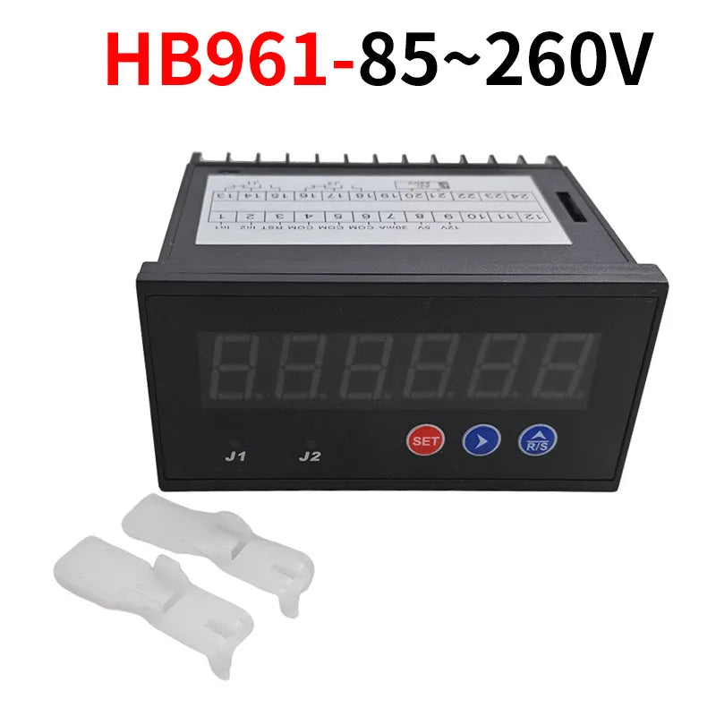 CNMAWAY HB961 6-Digit Reversible Raster Counter 12V 24V 220V Digital Counter Meter Axl HB961 85-260V