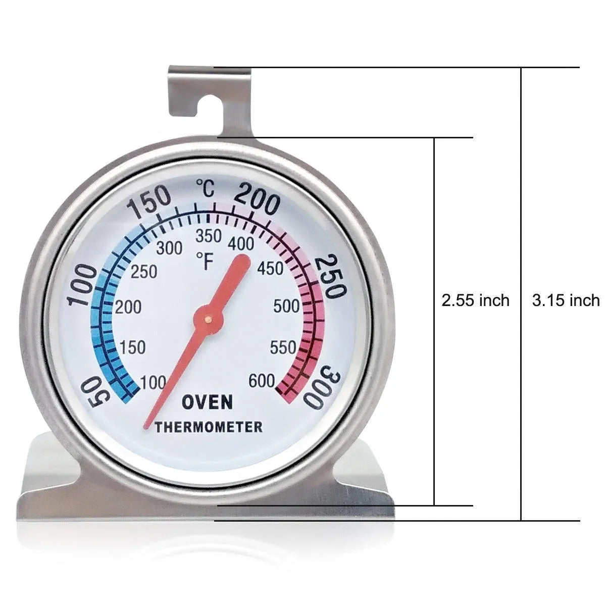 Stainless Steel Oven Thermometer 2.75" Dial – BBQ & Baking Oven Thermometer Axl