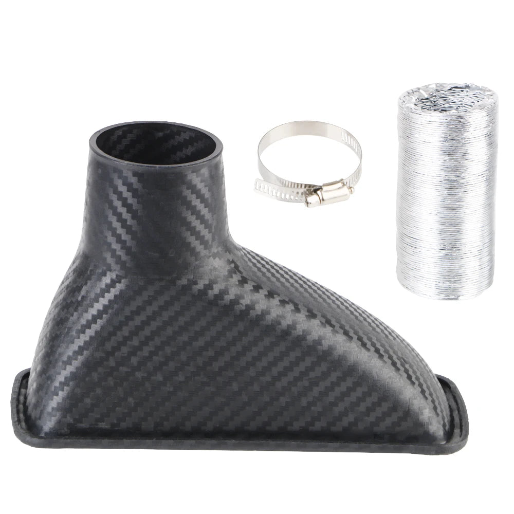 Car Air Intake Funnel Pipe Set – Round & Square Nozzles Universal Air Intake Kit Axl Square