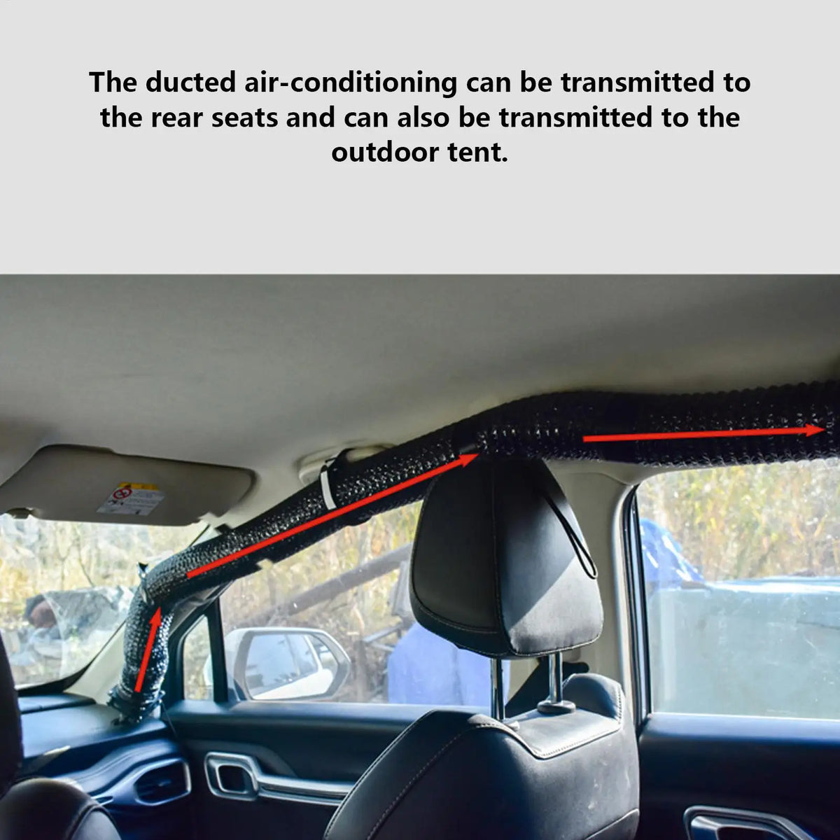 Car AC Vent Extender – Foldable Hose for SUV RV & Back Seat Car AC Vent Extender Axl