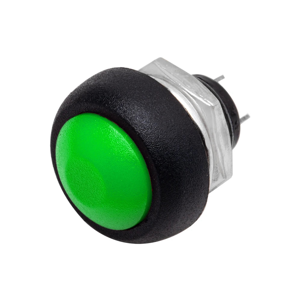 5-Pack 12mm Waterproof Momentary Push Button Switch PBS-33B Push Button Switch Axl 5PCS Green