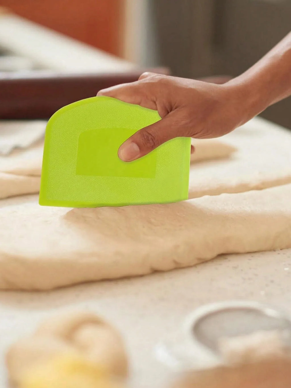 Leeseph 2-Piece Flexible Plastic Dough Scraper & Bowl Cutter Dough Scraper Set Axl