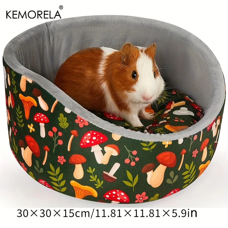 KEMORELA Guinea Pig Cuddle Bed – Soft Washable Cotton Pet Bed Small Pet Bed Axl Green