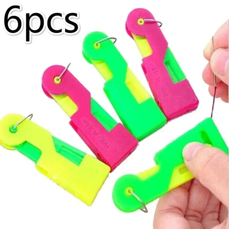 6-Piece Automatic Needle Threader Set – Easy Sewing Tool Needle Threader Set Axl A