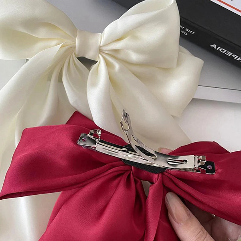 Satin Bow Hair Clip – Elegant Ribbon Barrette for Women Hair Clip Barrette Axl