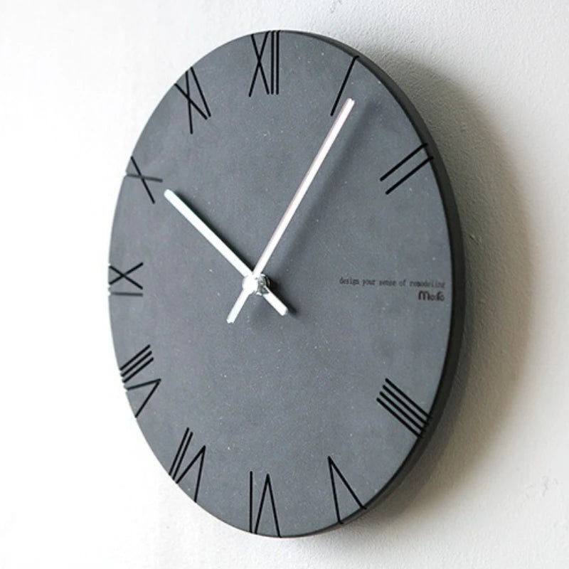 Modern Silent Wall Clock – 28cm Minimalist Round Quartz Silent Wall Clock Axl