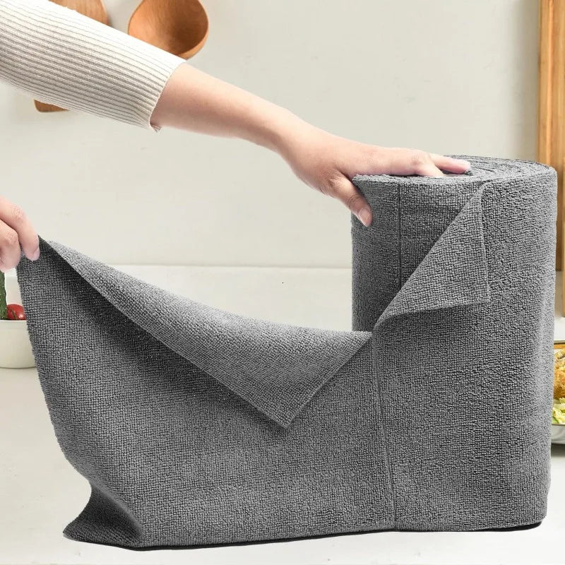 50-Sheet Reusable Microfiber Cleaning Towel Roll | Kitchen Cloth Microfiber Cleaning Cloth Axl