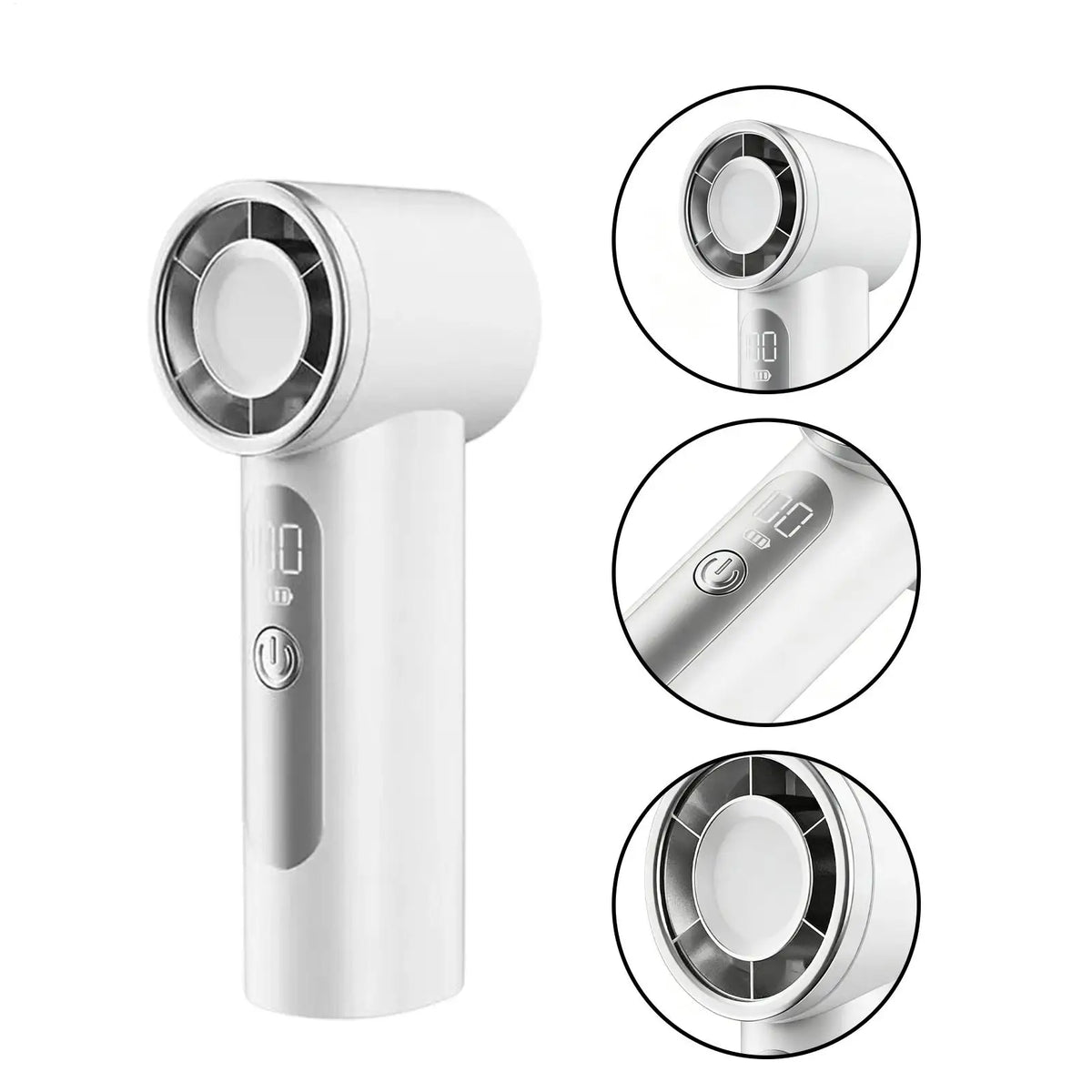USB Rechargeable Mini Handheld Fan – 6-Speed Quiet Portable Handheld Portable Fan Axl