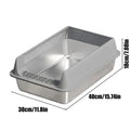 Semi-Enclosed Cat Litter Box with Scoop – Deep Basin & Splash Guard Cat Litter Box Axl As show