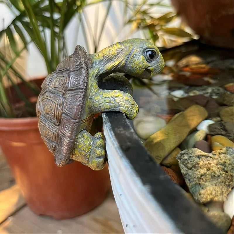 Resin Turtle Figurines – Pot, Vase & Fish Tank Ornaments Resin Garden Figurine Axl