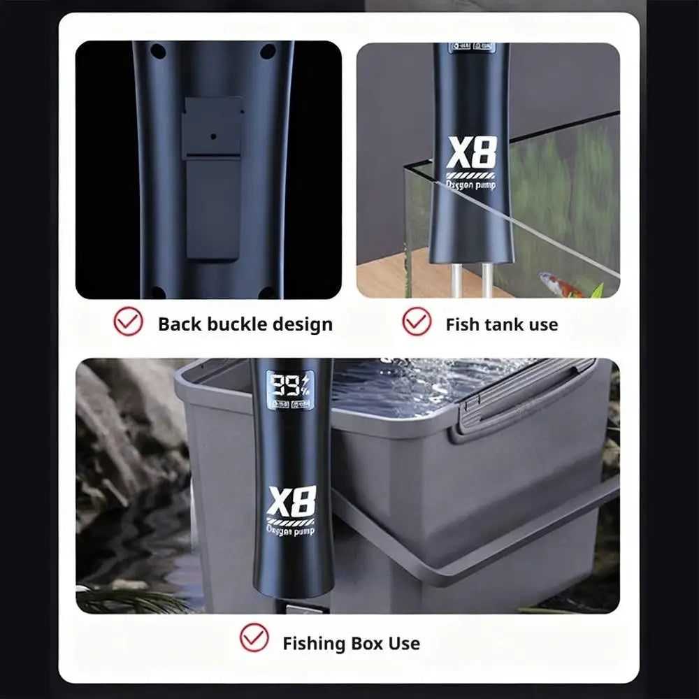 Portable USB Aquarium Air Pump – Silent Mini Oxygenator Aquarium Air Pump Axl