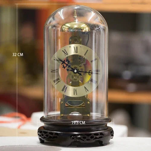Nordic Antique Mechanical Desk Clock – Gold Metal Gear 8-Inch Mechanical Desk Clock Axl Style 8