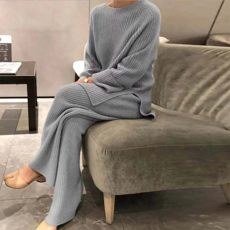 Women's Soft Knit Pajama Set – Casual Two-Piece Homewear Women's Pajama Set Axl