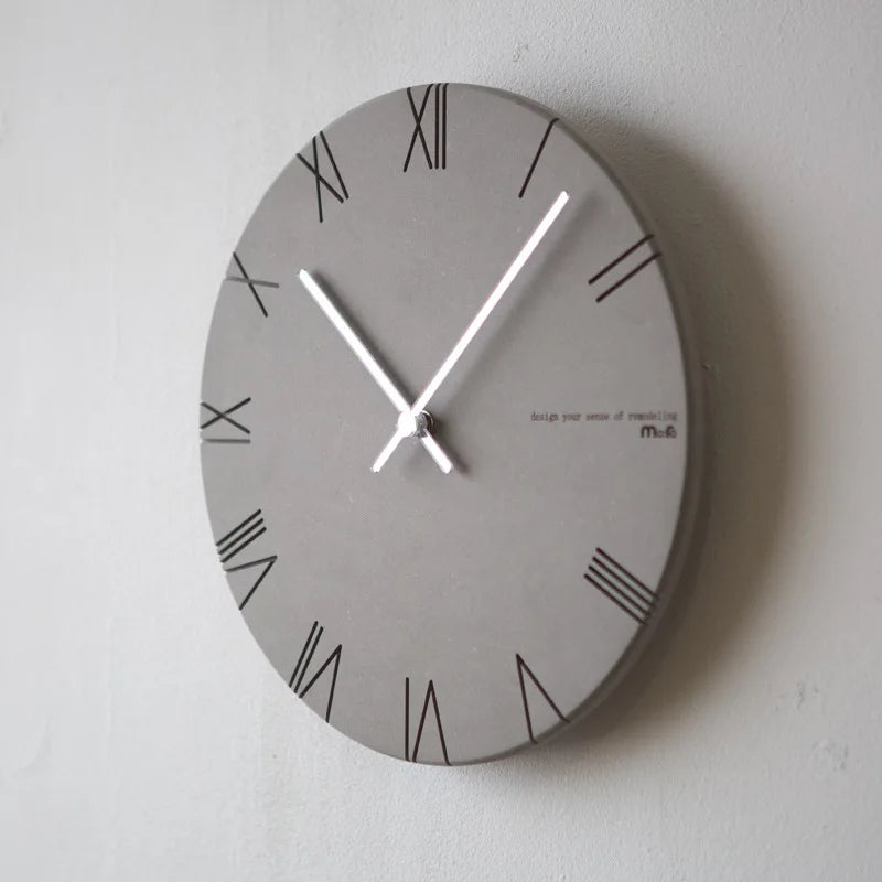 Modern Silent Wall Clock – 28cm Minimalist Round Quartz Silent Wall Clock Axl