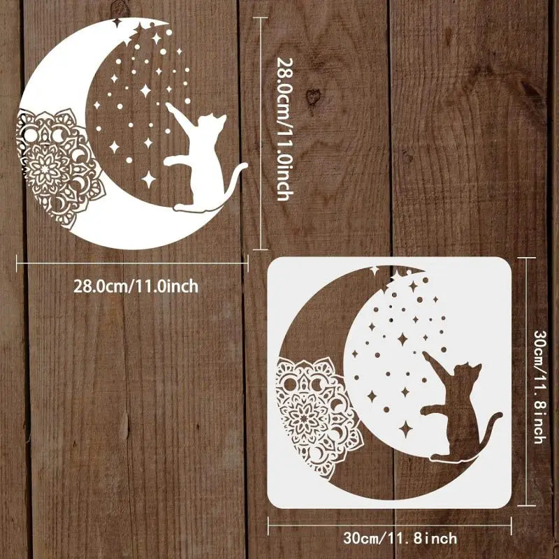 Chakra Symbol Stencil 11.8" – Reusable Mandala DIY Art Stencil DIY Craft Stencil Axl AECH04-08794