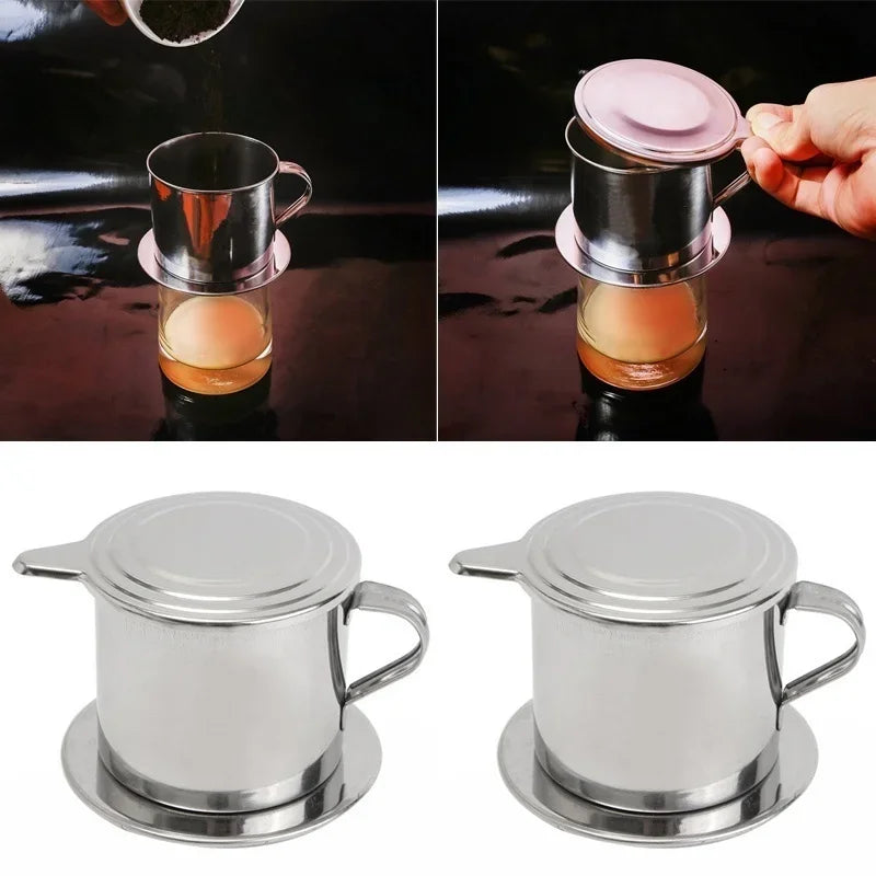 Vietnamese Stainless Steel Coffee Drip Filter – Portable & Reusable Coffee Drip Filter Axl