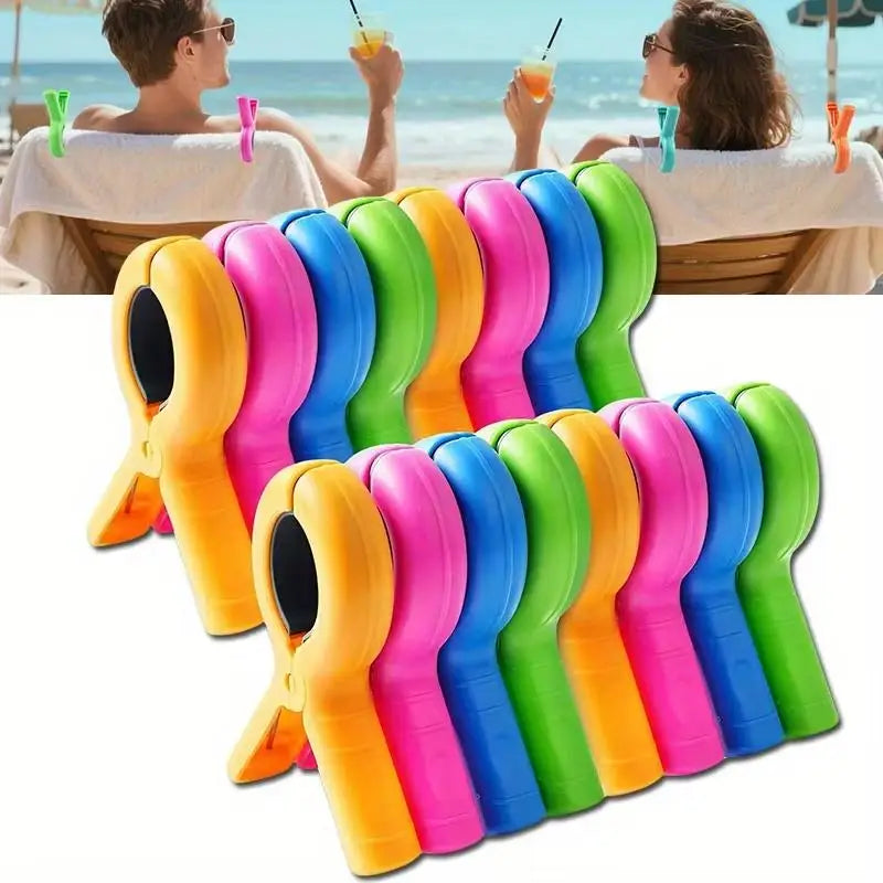 Beach Towel Clips – Wind-Resistant Non-Slip Laundry Pegs 4/8 Pack Laundry Clips Axl