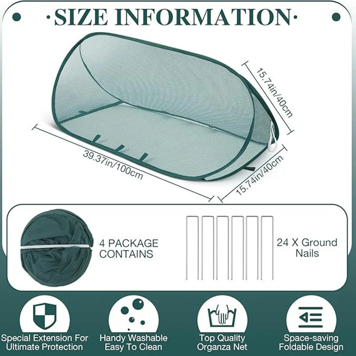 Pop-Up Garden Mesh Plant Cover | Bird & Pest Netting Dome Garden Plant Cover Axl