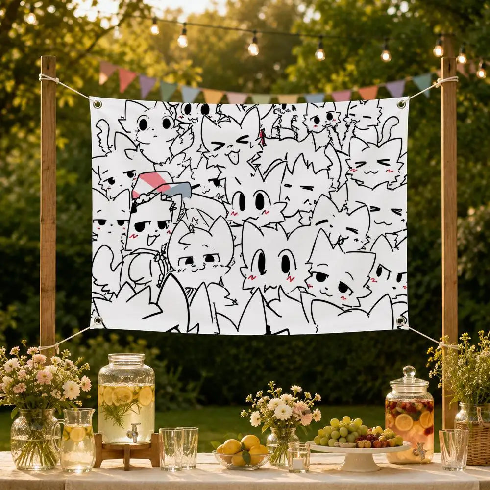 B-Boykisser Character Flag Banner – Wall Decor for Room & Party Wall Hanging Flag Axl