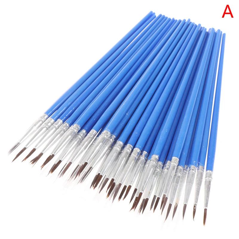 50-Piece Flat Paint Brushes – Nylon Hair Detail Brush Set Paint Brush Set Axl A
