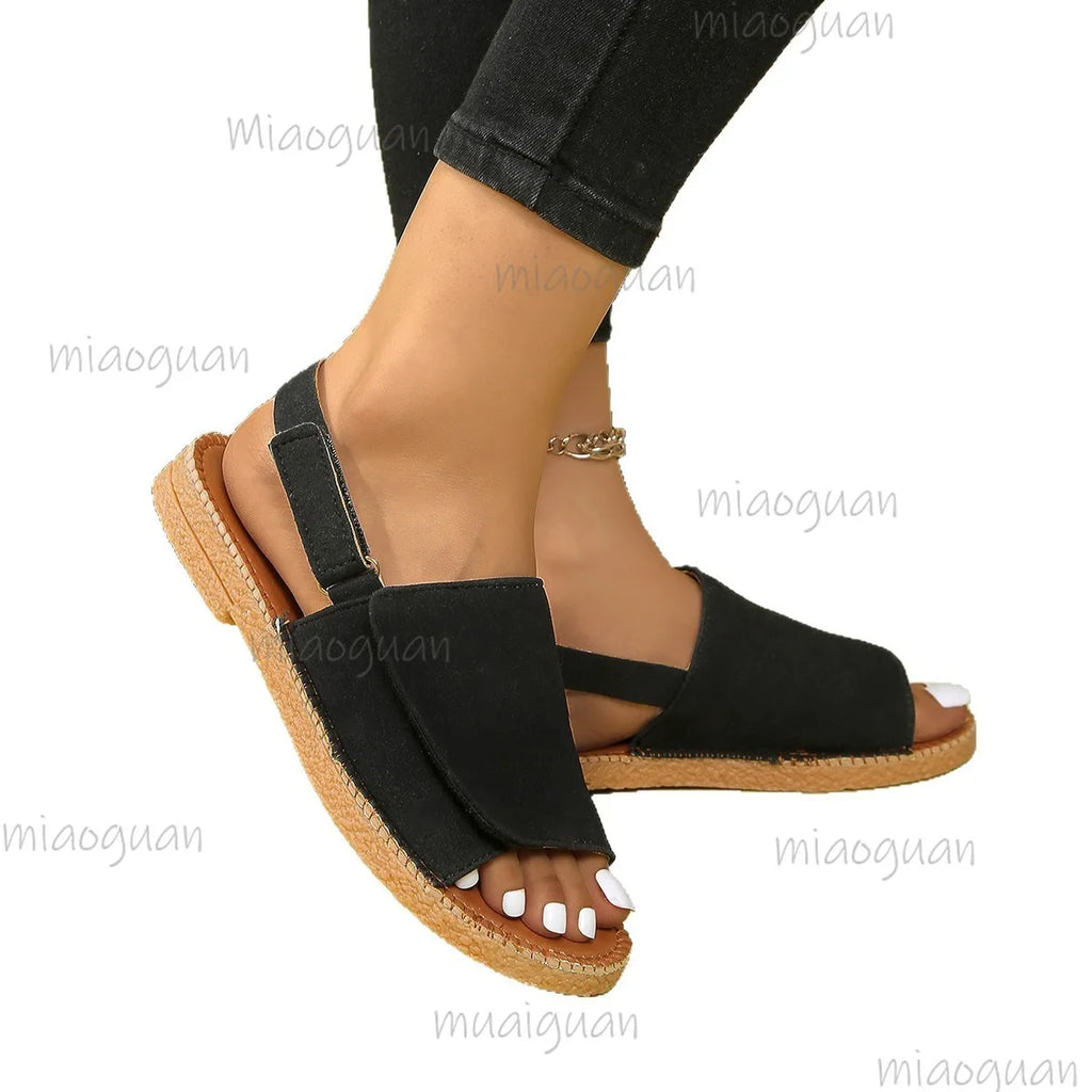 Women's Roman Flat Sandals – Open Toe Slingback Casual Shoes Flat Sandals Axl