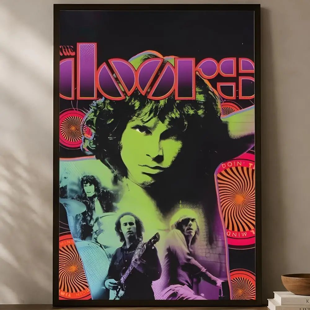 The Doors Poster Self-Stick HD Waterproof Wall Art Décor Wall Art Poster Axl White04 50X70cmNoframe