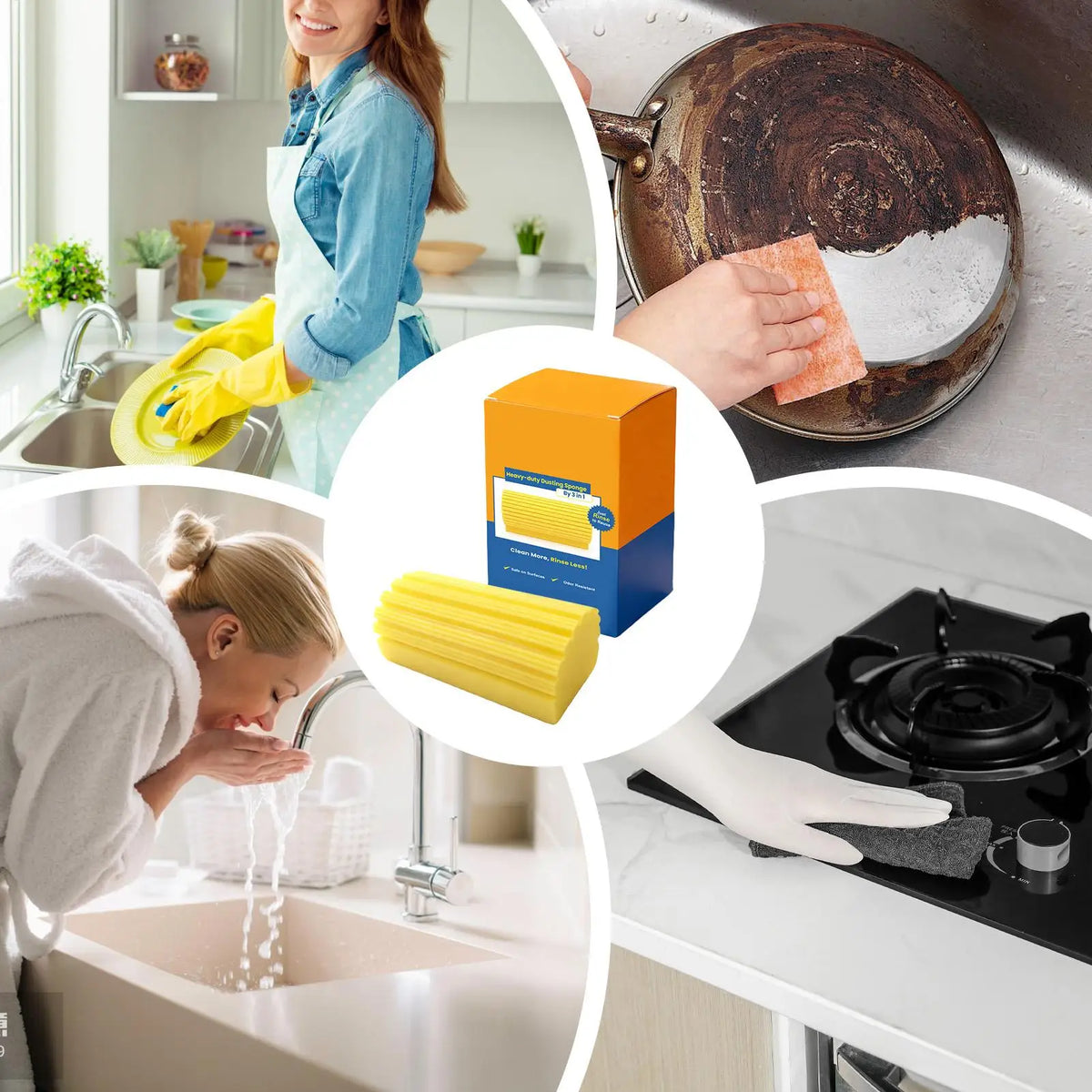 Reusable Dust Sponge – Non-Scratch Baseboard & Surface Cleaner Cleaning Sponge Axl