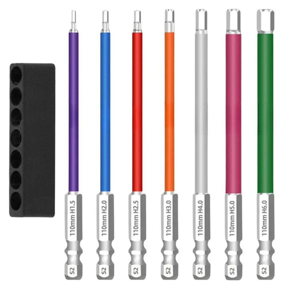 110mm Magnetic Hex Screwdriver Bits Set – 3 or 7 Pcs Screwdriver Bit Set Axl 7pcs China Mainland
