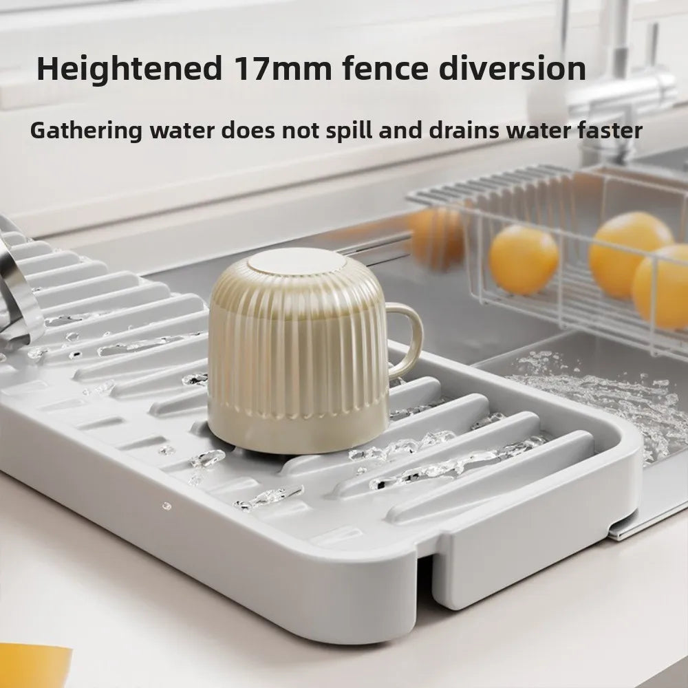 Silicone Sink Drain Pad – Anti-Slip Splash-Proof Counter Mat Sink Drain Mat Axl