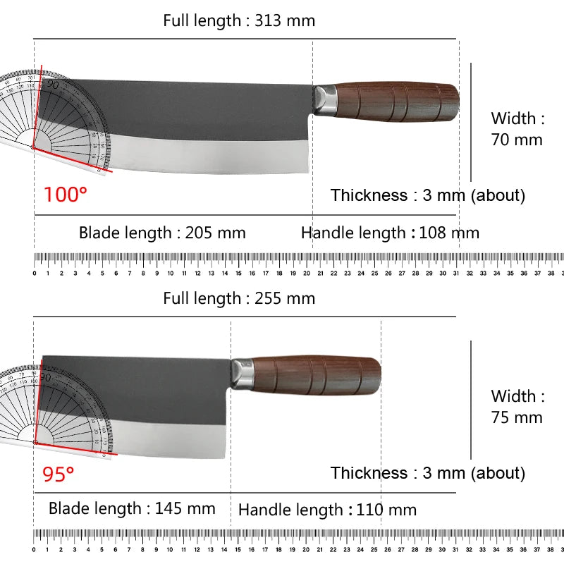 Forged Stainless Steel Cleaver – Wood Handle Chef Knife Kitchen Cleaver Knife Axl