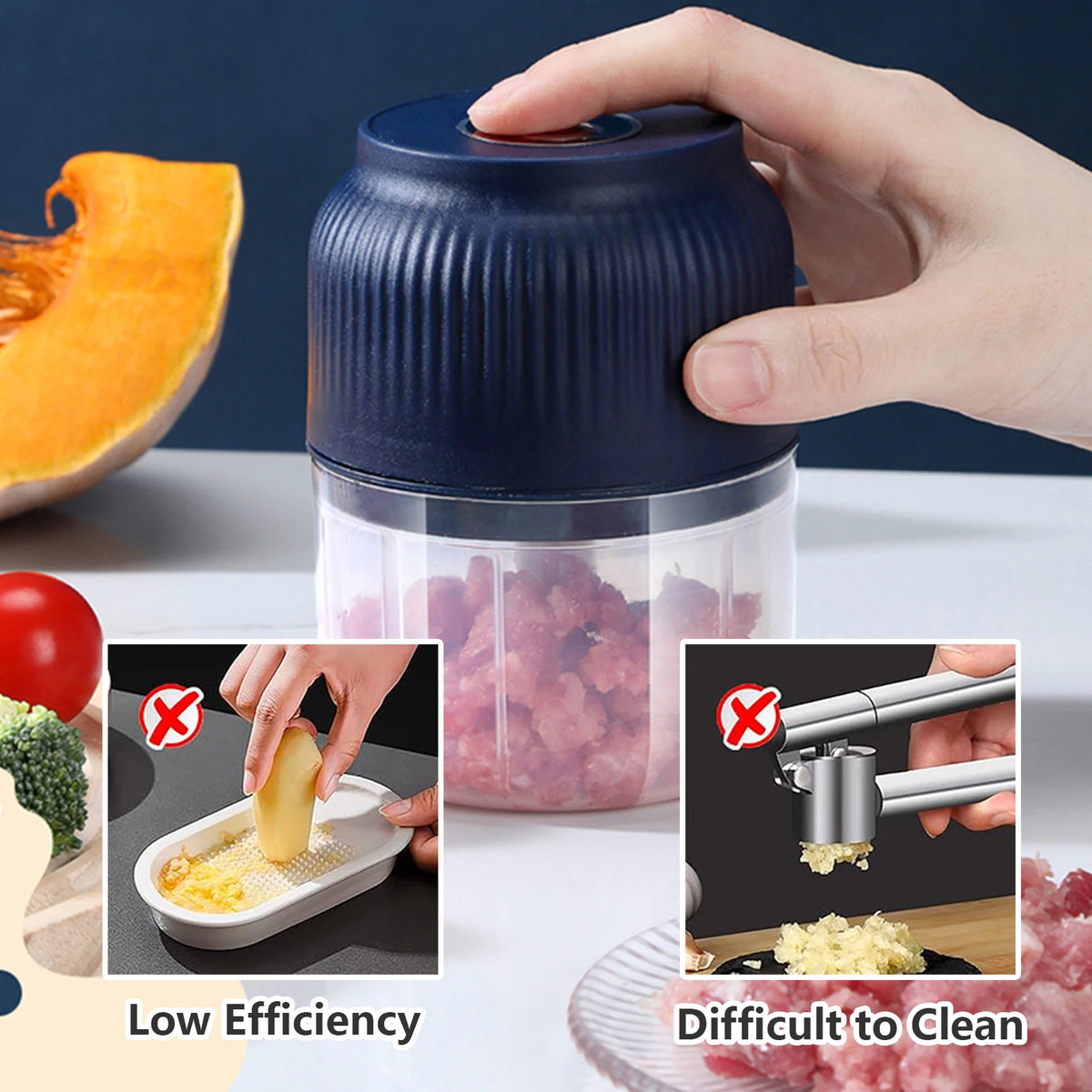 250ml USB Electric Mini Garlic Chopper & Vegetable Grinder Electric Food Chopper Axl