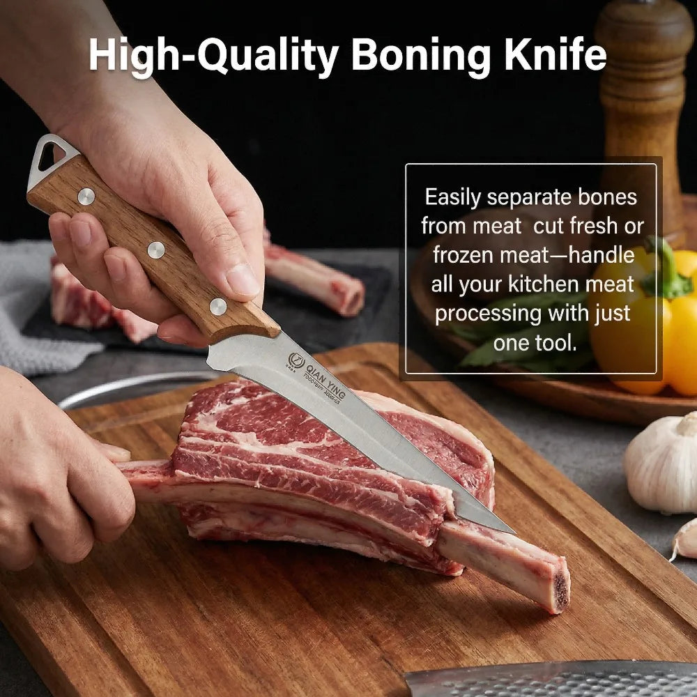 Professional Boning Knife – Sharp Blade & Wood Handle | 22cm Boning Knife Axl