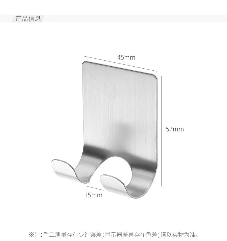 Wall-Mount Razor Holder – Stainless Steel Bathroom Shaver Hook Razor Holder Axl