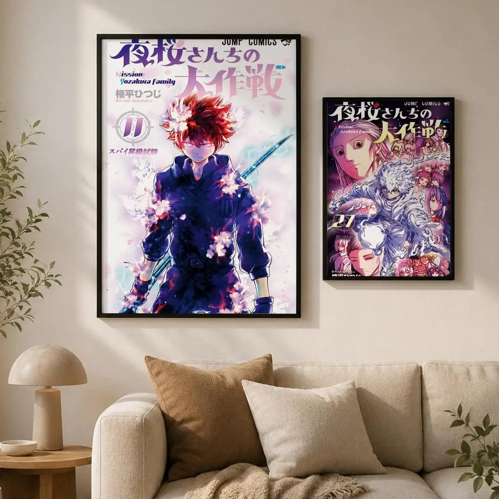 Mission Yozakura Family Anime Poster – Self-Adhesive Wall Art Anime Wall Poster Axl