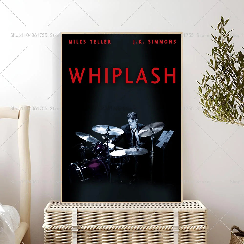 Whiplash Jazz Drummer Movie Poster – Self-Adhesive Wall Sticker Wall Art Poster Axl z7 21x30cm No Frame