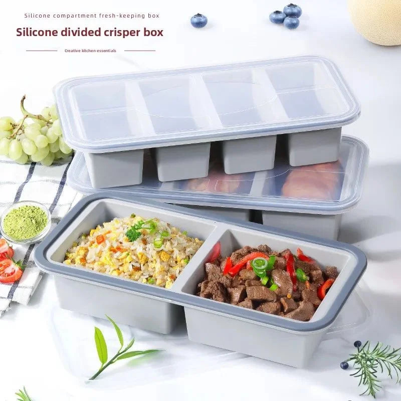 Silicone Compartment Lunch Box – Microwave & Fridge Safe Compartment Lunch Box Axl