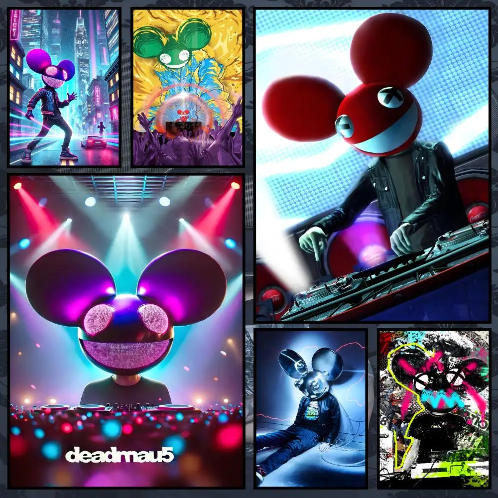 Deadmau5 DJ Music Poster – HD Self-Adhesive Wall Art Decor Wall Art Poster Axl