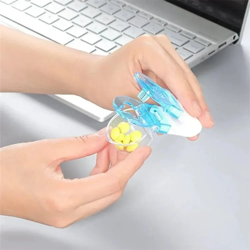 Portable Pill Dispenser & Blister Pack Opener with Storage Box Pill Dispenser Axl