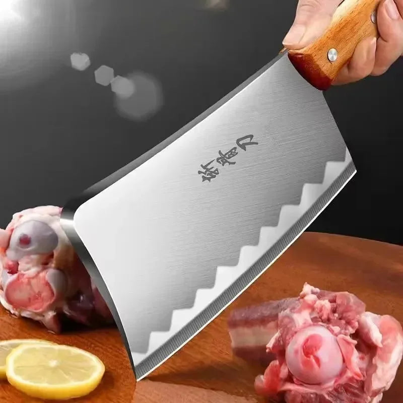 PLYS Stainless Steel Bone Cleaver – Multi-Function Kitchen Knife Bone Cleaver Knife Axl