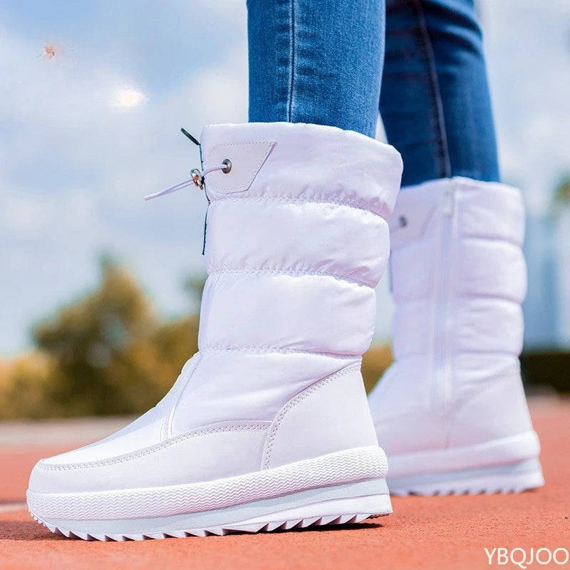 Women's Waterproof Non-Slip Plush Mid-Calf Snow Boots Women's Snow Boots Axl
