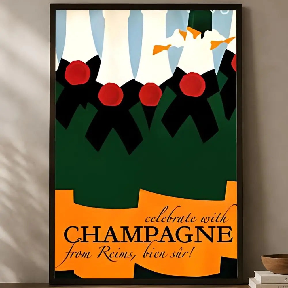 Wine Champagne Region Map Poster – Waterproof Self-Stick Wall Art Wall Art Poster Axl White02 60X90cmNoframe