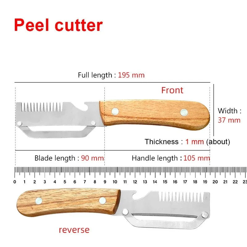 KEMORELA Stainless Steel Vegetable Peeler – Wood Handle Vegetable Peeler Axl